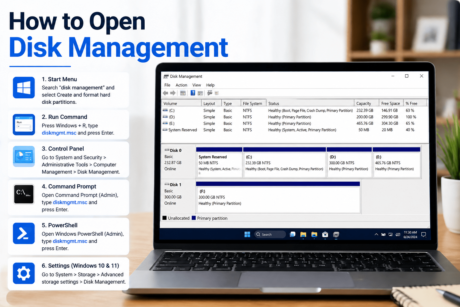 How to Open Disk Management