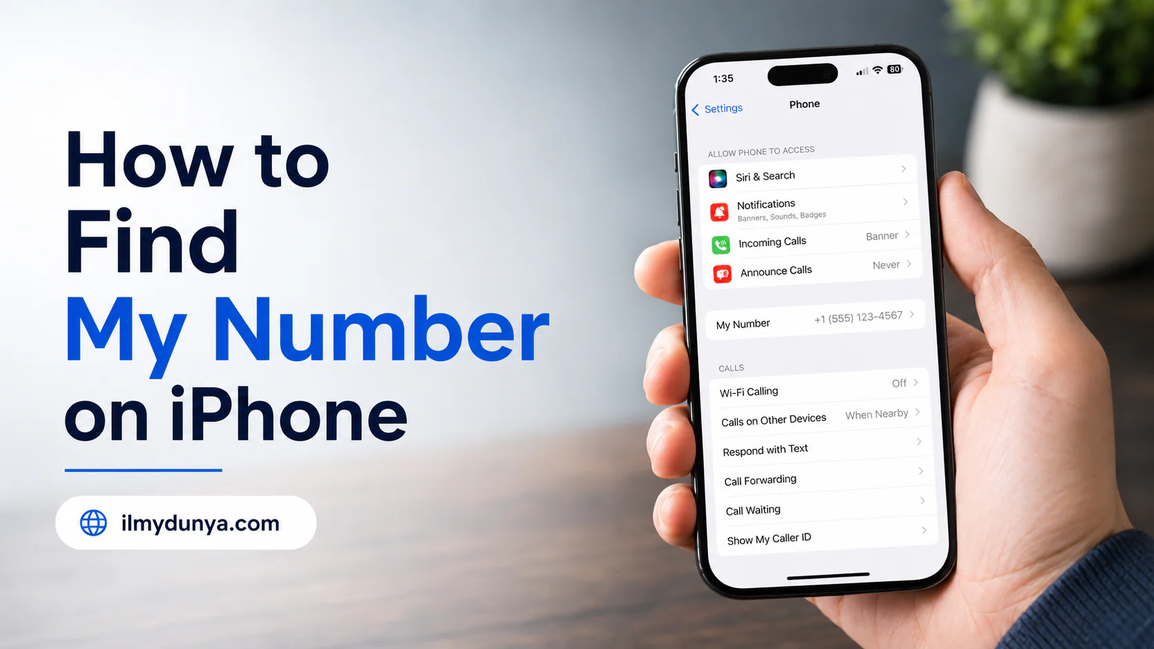 How to Find my number on iPhone