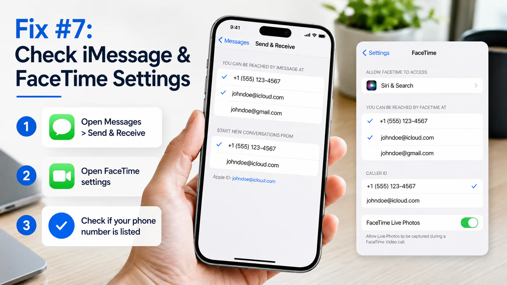 Fix #7: iMessage and FaceTime Settings