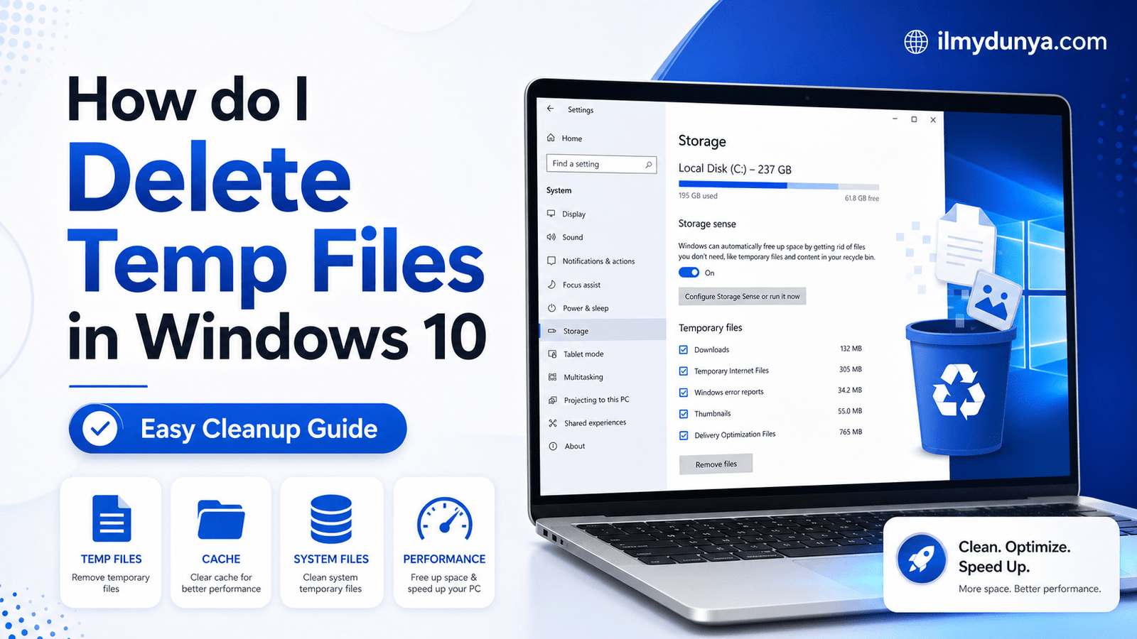How do I Delete Temp Files in Windows 10