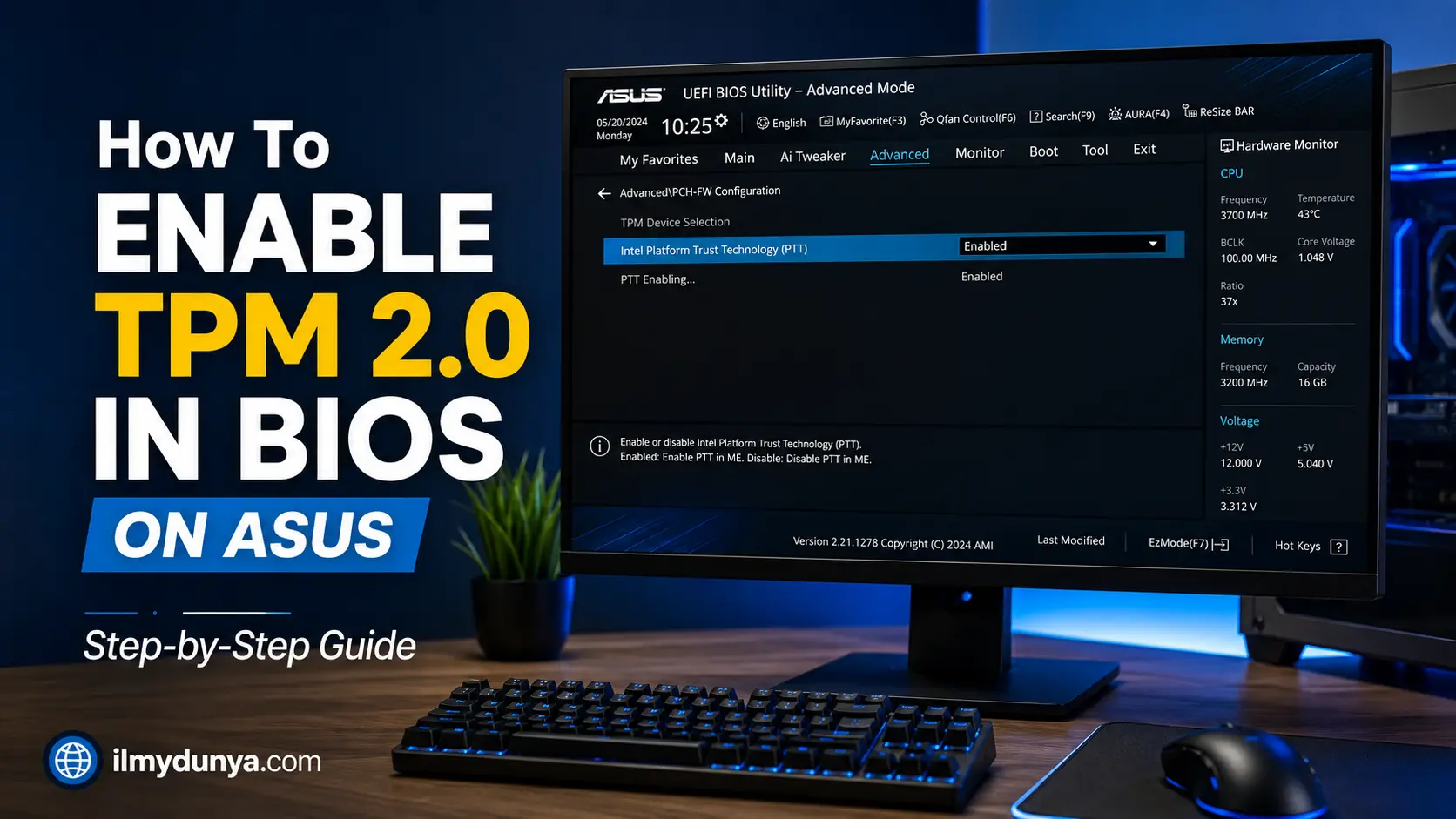 How To Enable TPM 2.0 In BIOS On ASUS